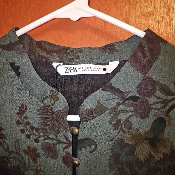 Zara Women's Size Large Dress Long Green - Picture 2 of 2